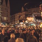 Immer schön, ein Weihnachtsmarkt besuch mit der Familie