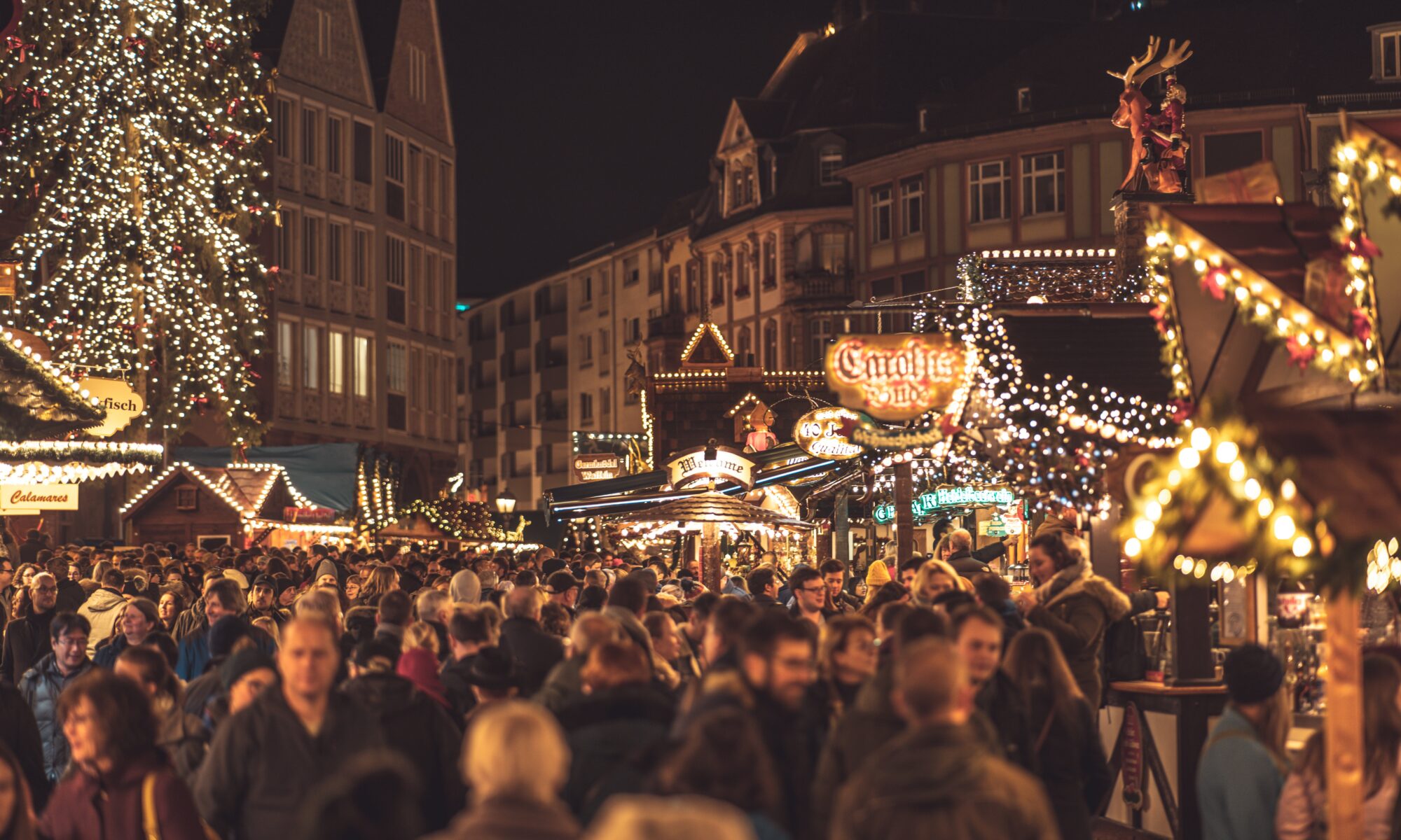 Immer schön, ein Weihnachtsmarkt besuch mit der Familie