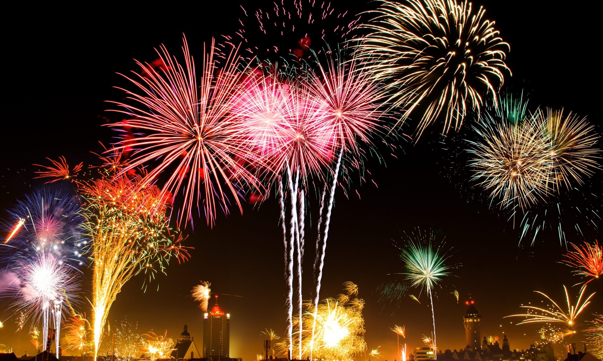 Feuerwerk, ein Highlight zu jedem Neujahr und silvester