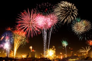 Feuerwerk, ein Highlight zu jedem Neujahr und silvester